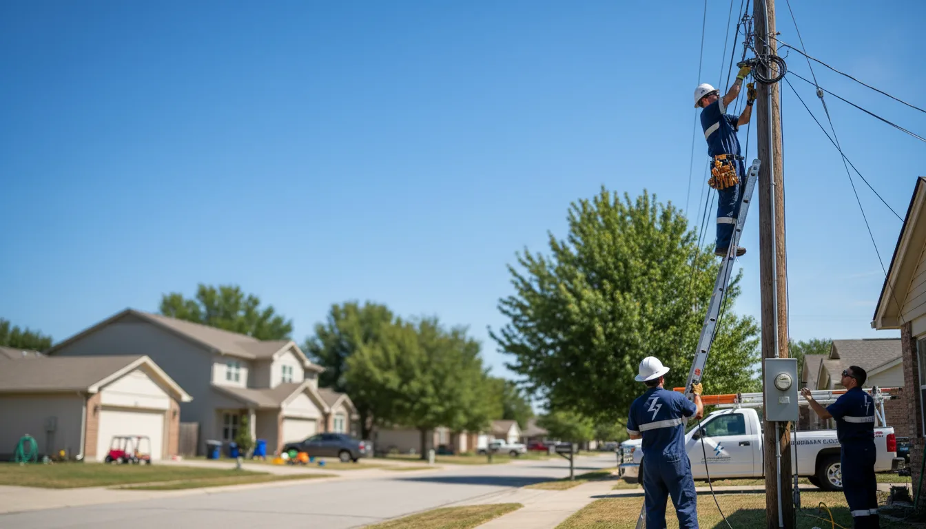 Residential electrician providing installation services in North Freedom, WI